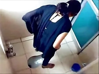 3 College Girls Pissin at hand Toilet of Consequential Mumbai College
